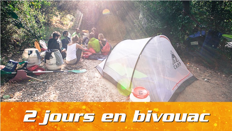 Descente de l'Ardèche en canoë avec Bivouac | 2 jours