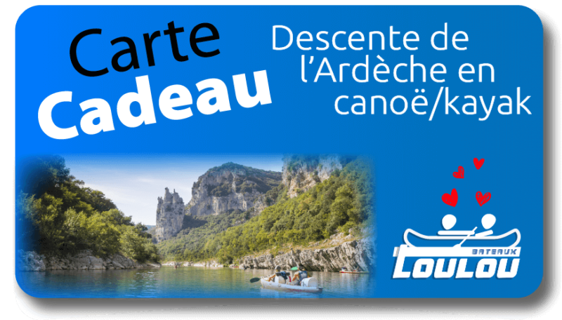 carte cadeau descente de l'Ardèche
