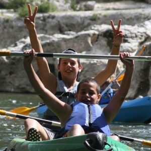 enfants canoe ardèche